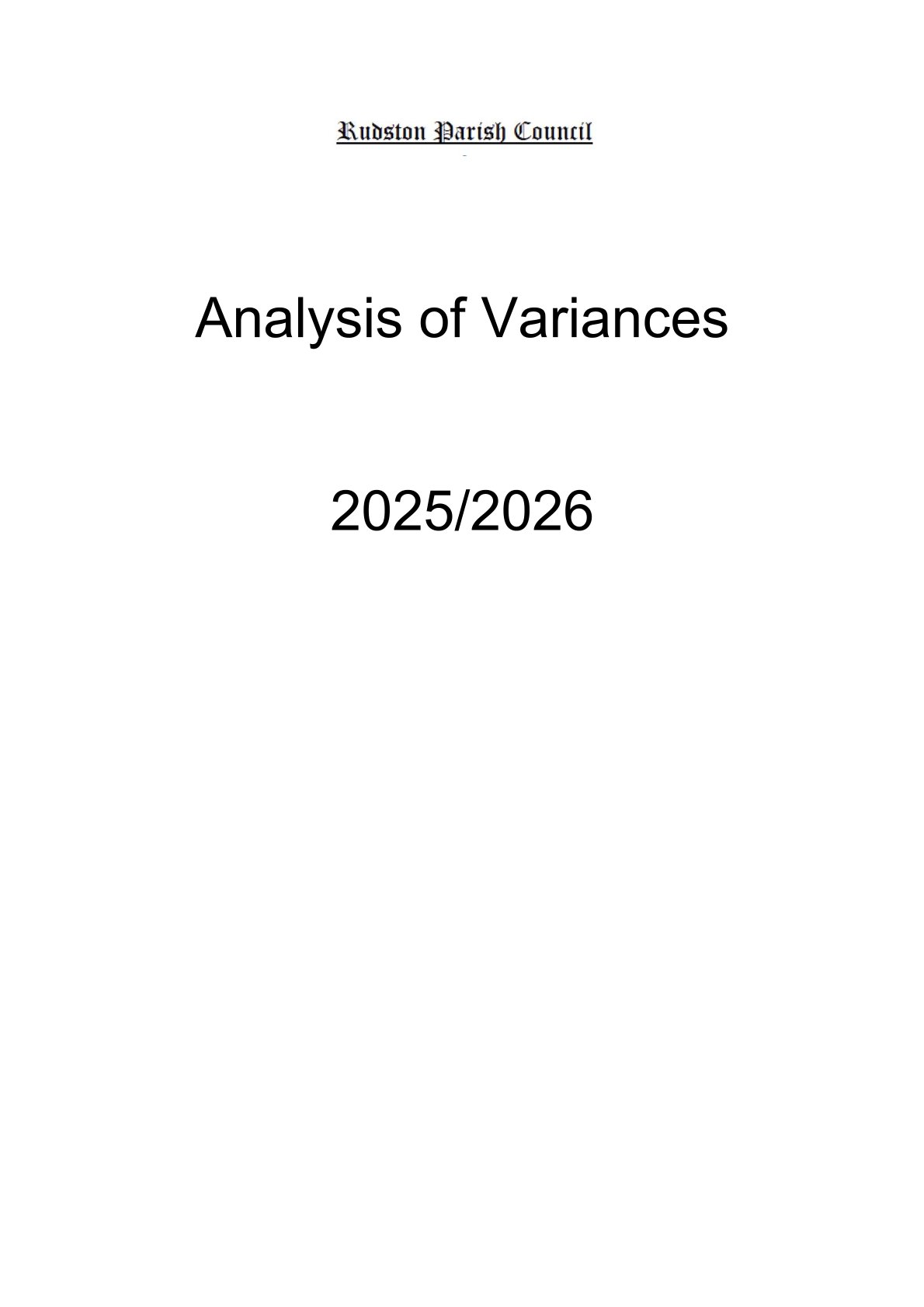 Analysis of Variances