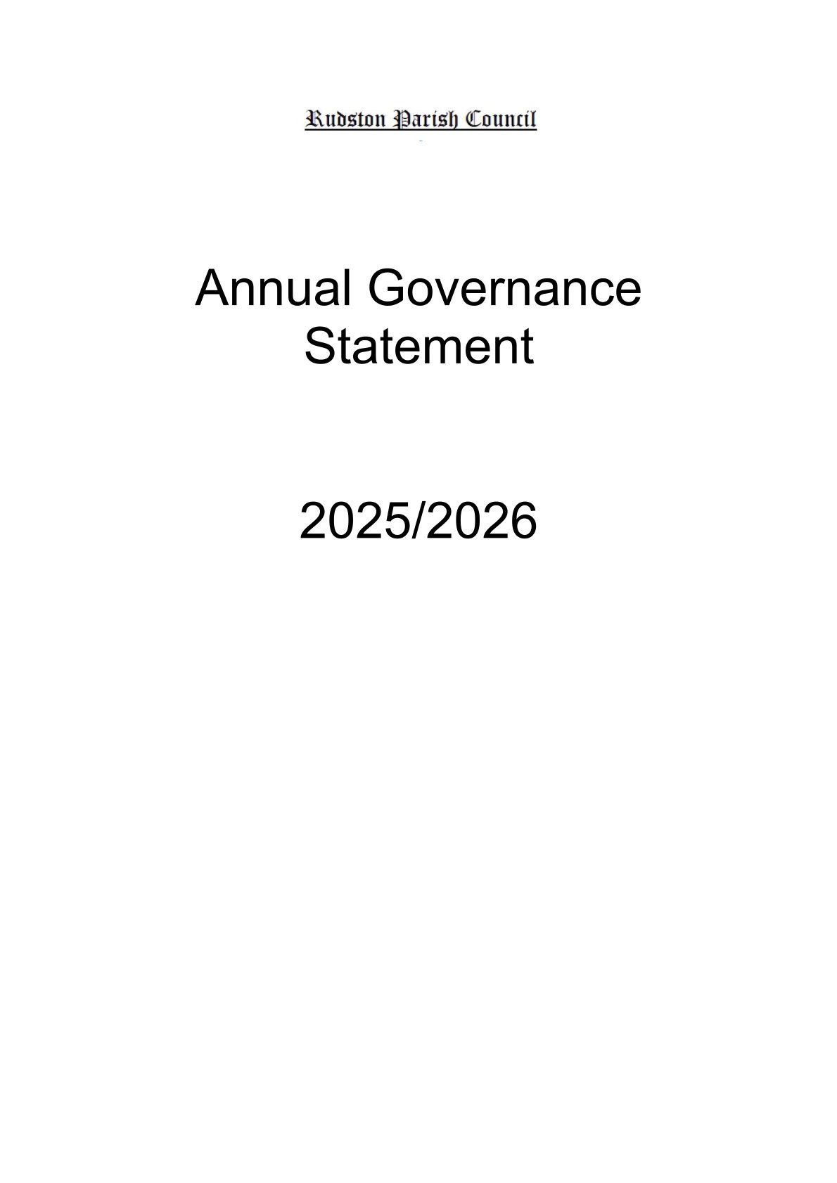 Annual Governance Statement