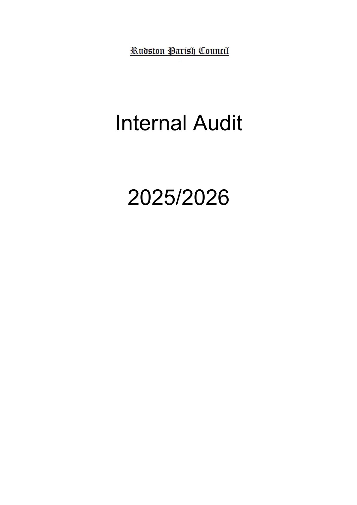 Internal Audit Report