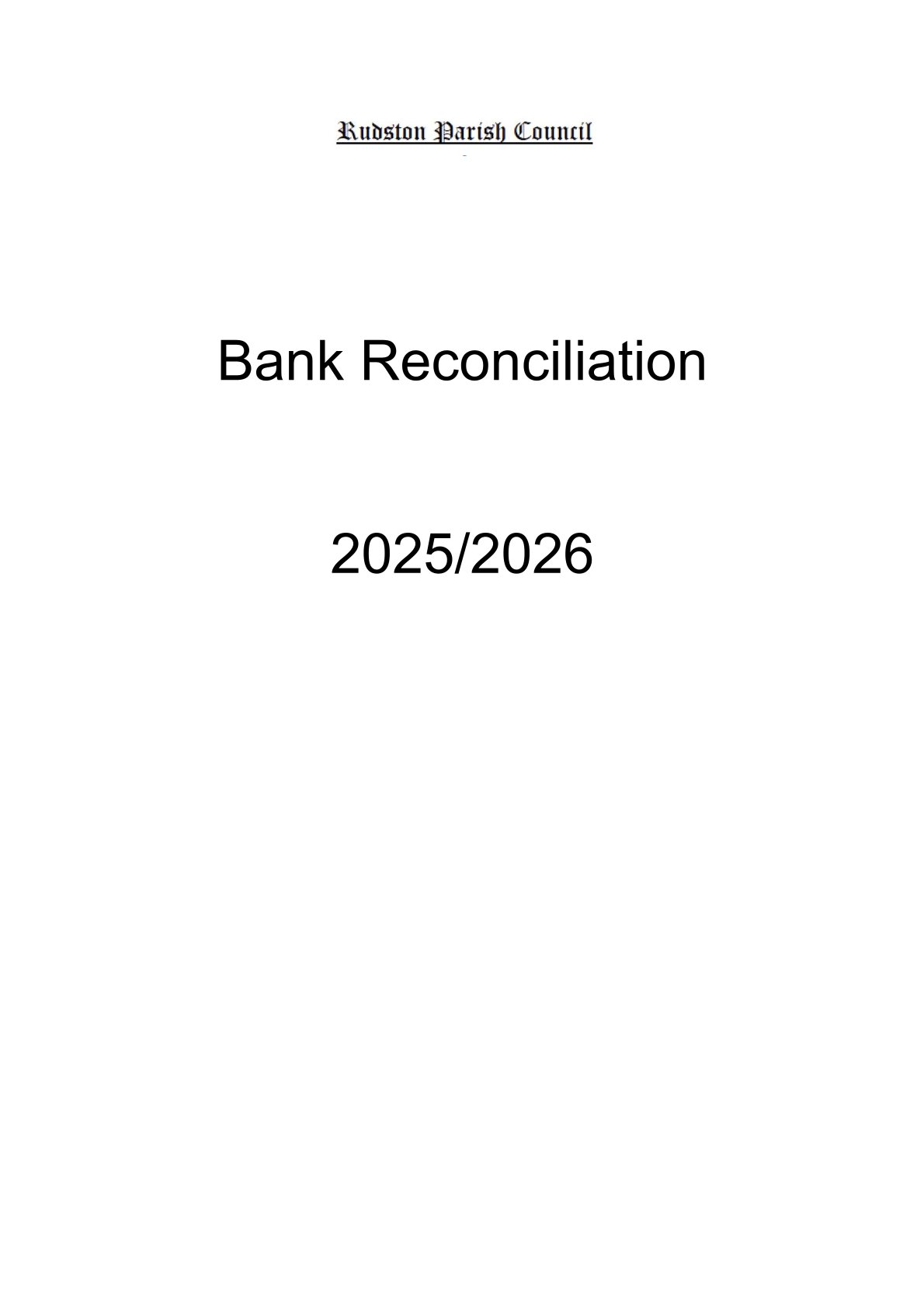 Bank Reconciliation