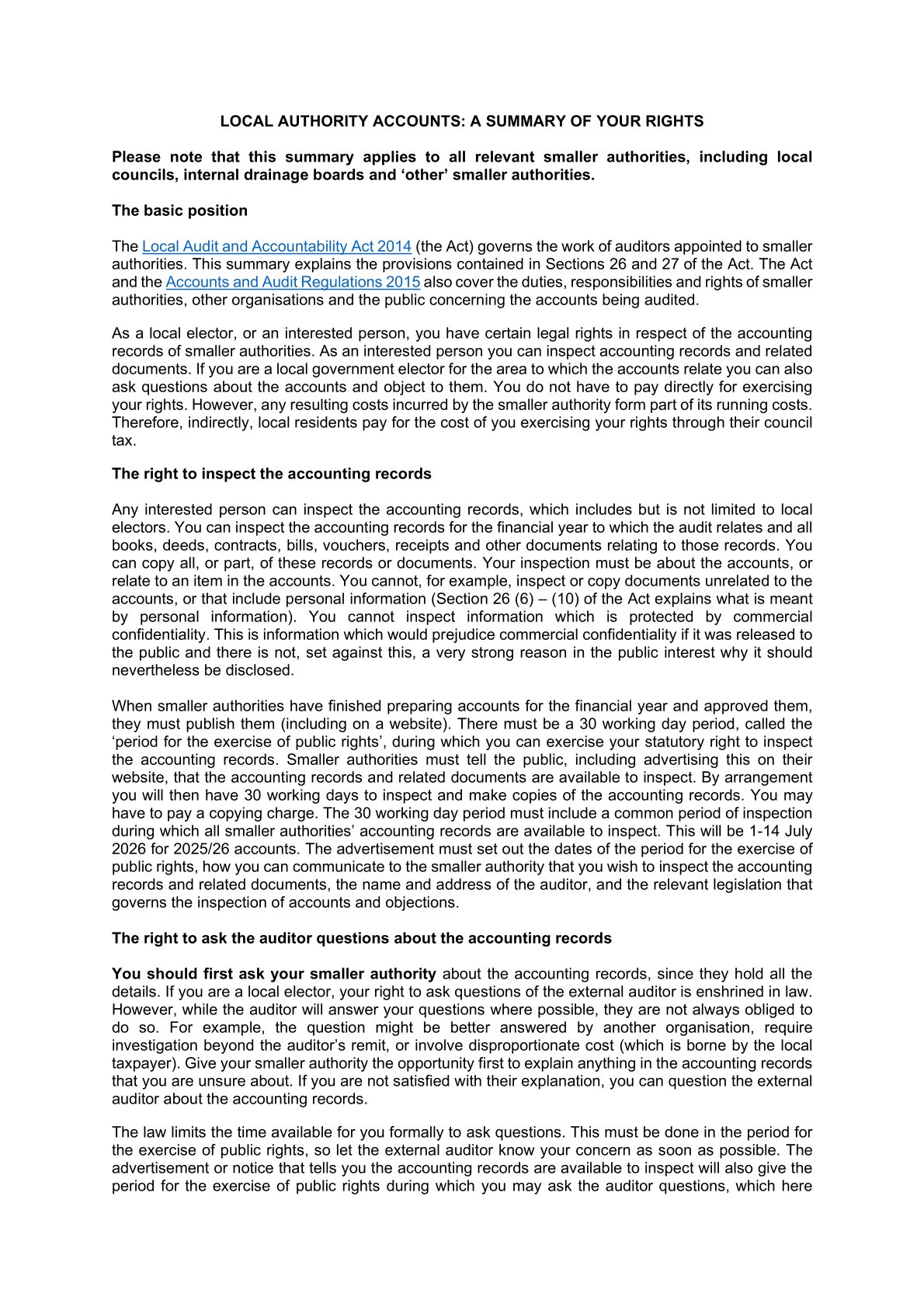 Notice of Period of Exercise of Public Rights Page 2